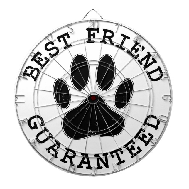 Geboten Hund Paw Bester Freund garantiert Dartscheibe (vorne)