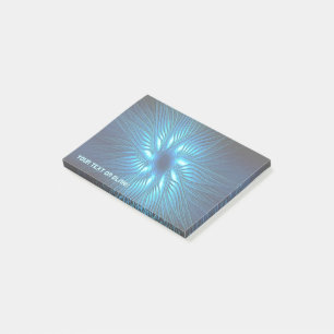 Gebrachte Blaue Sternleinwanddruck Post-it Klebezettel