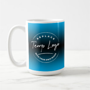 Gebrandet mit Ihrem Firmenlogo, Blau Ombre Kaffeetasse