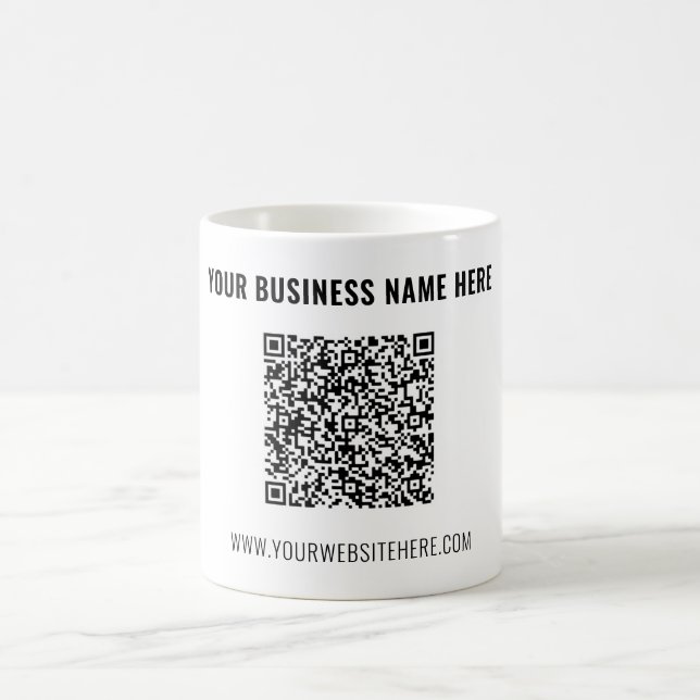 Gebrandeter Ihr QR-Code und Text Kaffeebecher Beis Kaffeetasse (Mittel)