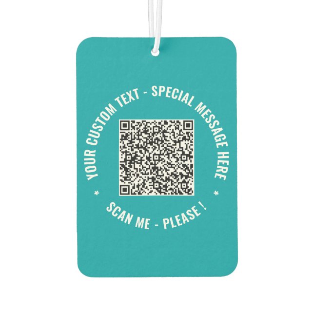 Gebrandeter QR-Code für Auto-Luftverbesserer mit i Autolufterfrischer (Rückseite)
