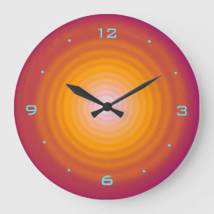 Gebrannte orange Strudel Design> Küchen-Wanduhren Große Wanduhr