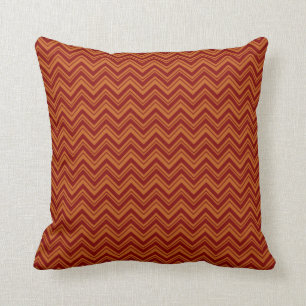 Gebrannter Sienna-Zickzack Designer-Kissen Kissen