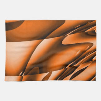 Gebranntes orange abstraktes Küchentuch