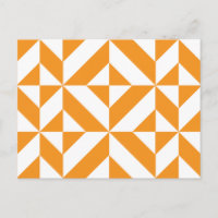 Gebranntes orange geometrisches Deko-Würfel-Muster
