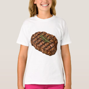 Gebratene Ribeye-Steak-BBQ-Fleisch-Illustration T-Shirt