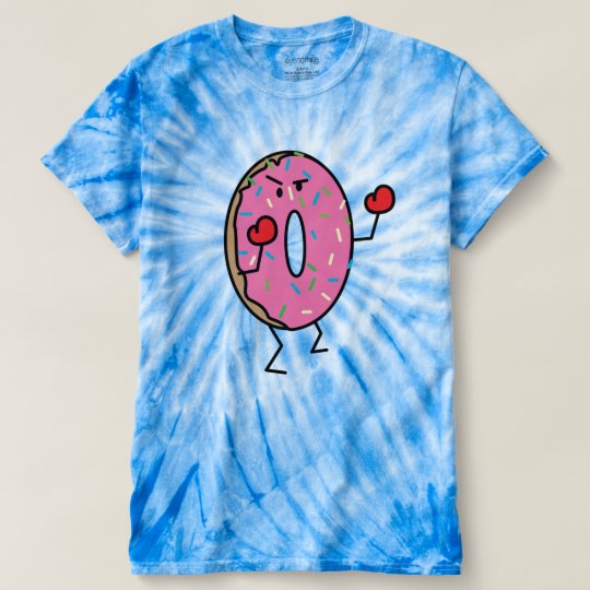 Gebratener Teigzucker des Krapfen-Boxer-Kämpfers T-shirt