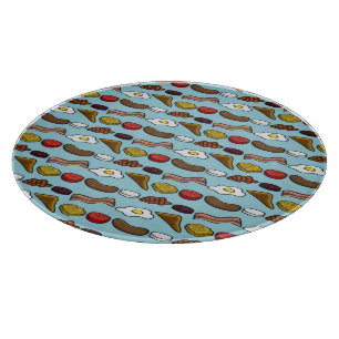 Gebratenes Frühstück Schneidebrett