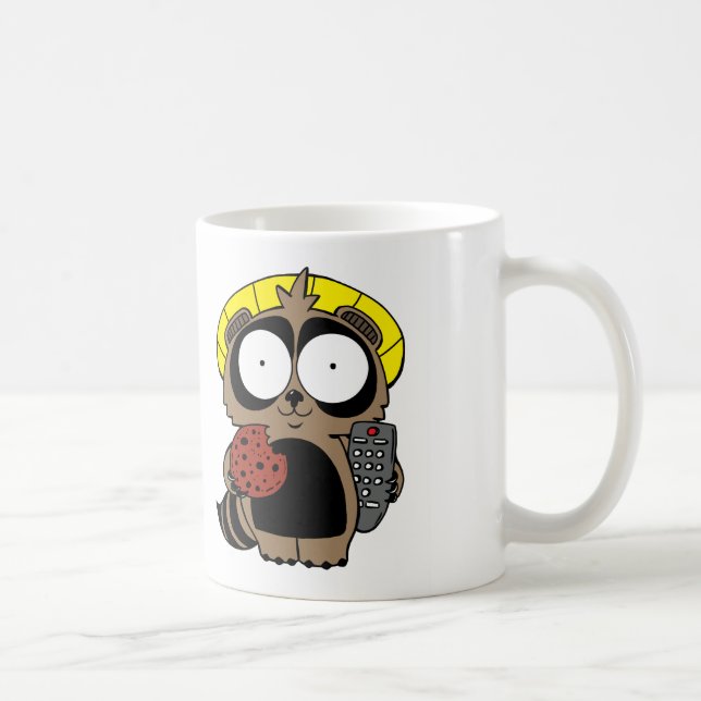 Gebratenes Huhn und Sushi Tanuki Kaffee-Tasse Kaffeetasse (Rechts)