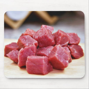 Gebratenes Schmelz-Nahrungsmittelabendessen bereit Mousepad