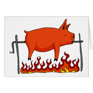 Gebratenes Schwein auf einem Spucken