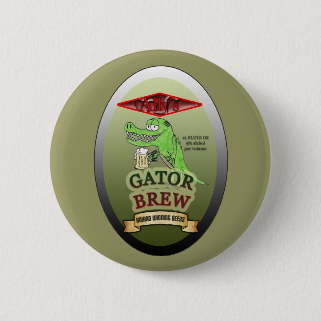 Gebräu des Verbündeten Alligator Button (Vorderseite)