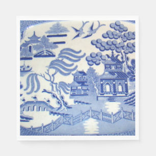 Gebrauchs-sind blaue Weide-Mittagessen-Servietten Serviette