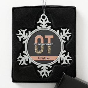 Gebrauchstherapeut für den Spezialberuf OT-Wertgut Schneeflocken Zinn-Ornament