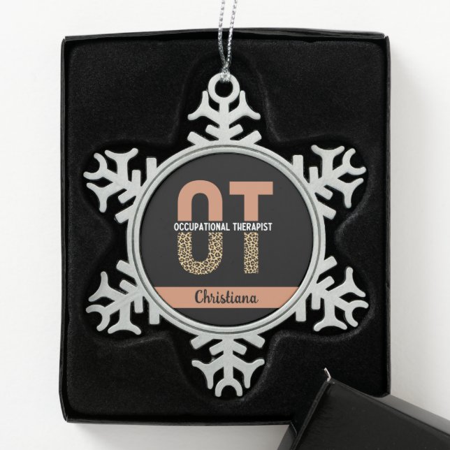 Gebrauchstherapeut für den Spezialberuf OT-Wertgut Schneeflocken Zinn-Ornament (Box)