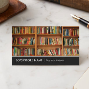 Gebrauchtbuchladen Bibliothek - Bücherregal Bild Visitenkarte