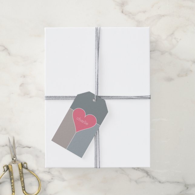 Gebrauchte Geschenkanhänger für Herzmuster (Mit Garn)