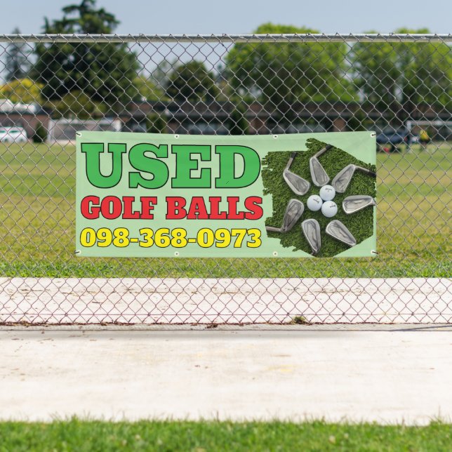 Gebrauchte Golf Balls Custom Banner (Insitu)
