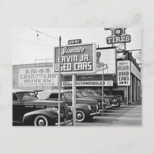 Gebrauchtwagenparzelle Vintage Hollywood Kaliforni Postkarte