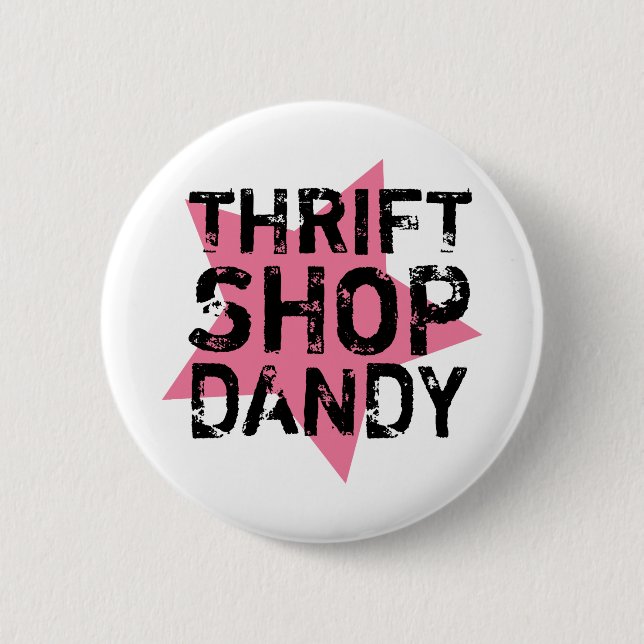 Gebrauchtwarengeschäft-Dandy-Knopf Button (Vorderseite)