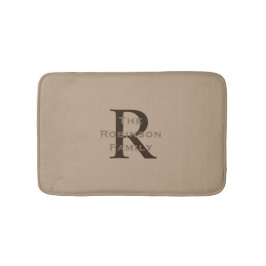 Gebräunt und braun monogrammiert badematte