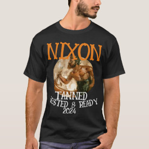 Gebräunter ÜPPIGER & Bereiter NIXON 2032 Präsident T-Shirt
