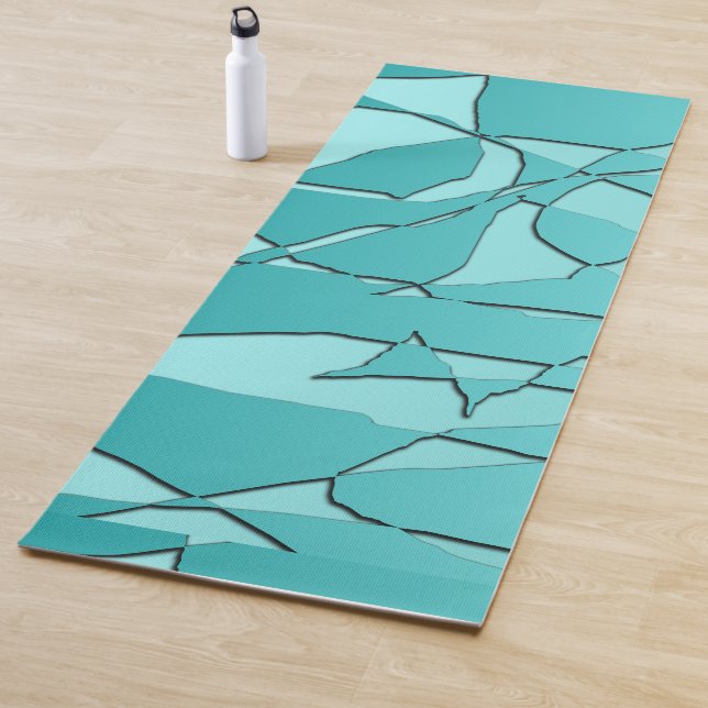 gebrochen Aquamarin Yogamatte (Beispiel)