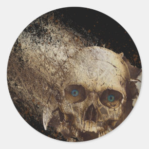 Gebrochen Runder Aufkleber