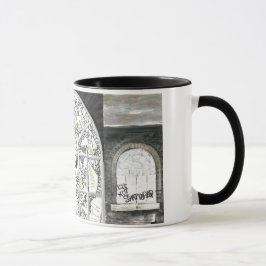 Gebrochene aber nicht zerbrochene schwarze tasse