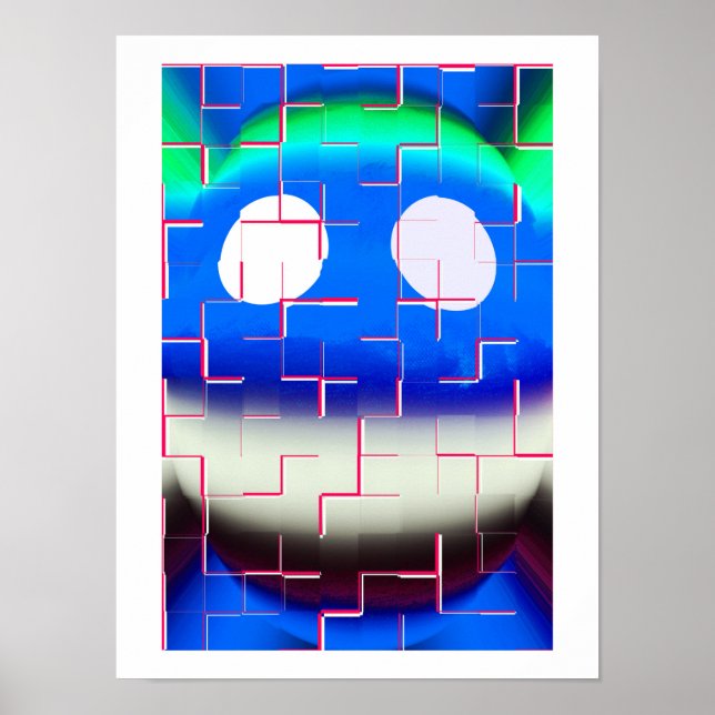 Gebrochene abstrakte Kunst Poster (Vorne)