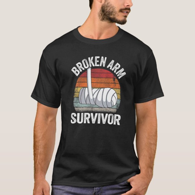 gebrochene Arm Survivor Erholung gebrochen Hand gu T-Shirt (Vorderseite)