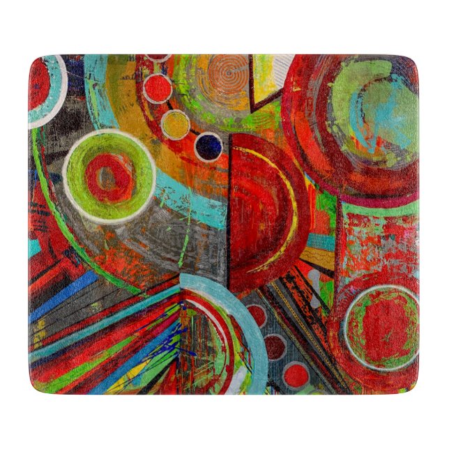 Gebrochene Deco-Glas-Schneidbrett Schneidebrett (Vorderseite)