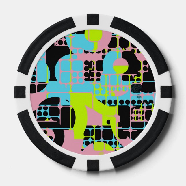 Gebrochene Formen abstraktes Design Pokerchips (Vorderseite)