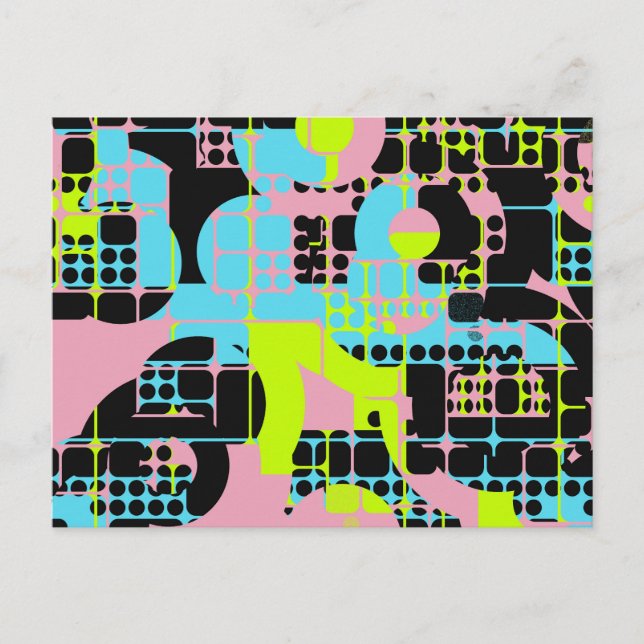 Gebrochene Formen abstraktes Design Postkarte (Vorderseite)