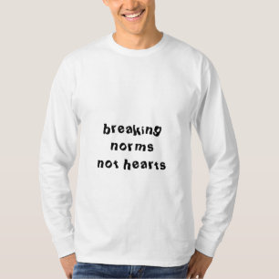 gebrochene Normen, nicht Herz in Weiß T-Shirt