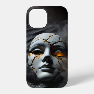 Gebrochene Porzellanmaske Dark Luxury iPhone 12 Hü Hülle