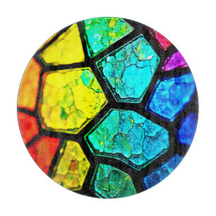 Gebrochene Regenbogen-Glasmalerei-Kunst Schneidebrett