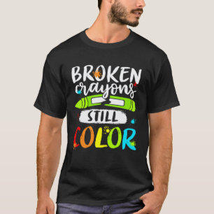 Gebrochene Wachsmalstifte färben weiterhin Mental T-Shirt