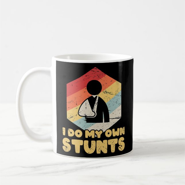 gebrochener Arm giftet lustige Verletzung ich mach Kaffeetasse (Links)