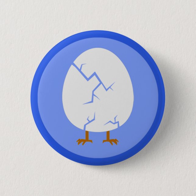 Gebrochener Ei-Knopf Button (Vorderseite)