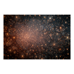 Gebrochener Nebel Kosmisches Web-Glühen Poster
