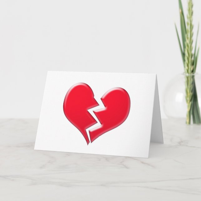 gebrochenes Herz Feiertagskarte (Vorderseite)