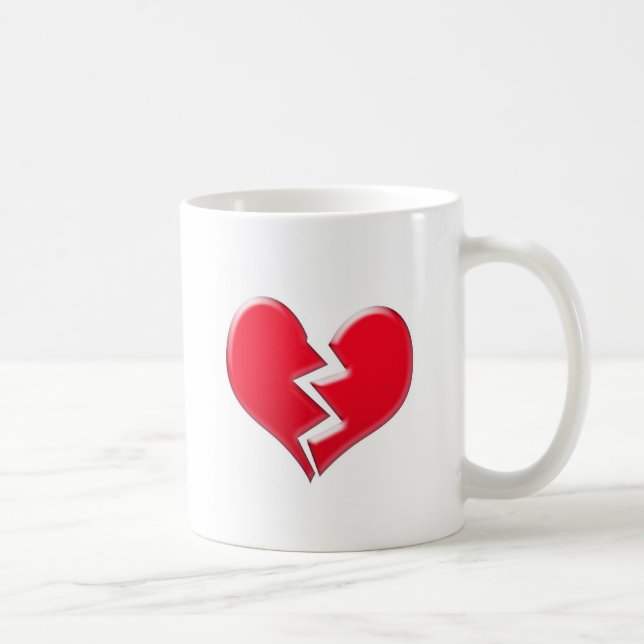 gebrochenes Herz Kaffeetasse (Rechts)