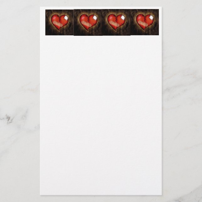 Gebrochenes Herz/Kreislaufwesen Briefpapier (Vorderseite)