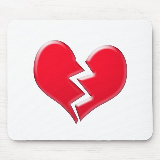 gebrochenes Herz Mousepad (Vorne)