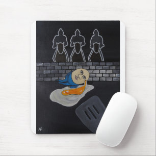 Gebrochenes und dann gebratenes Gemälde von Alfred Mousepad
