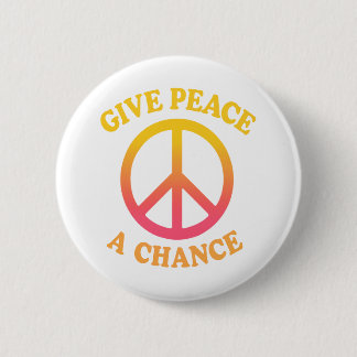 'Gebt dem Frieden eine Chance'-Knopf Button