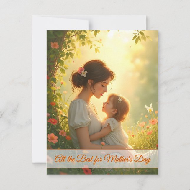 Gebt die mütterliche Liebe in blühendem Licht (Vorderseite)