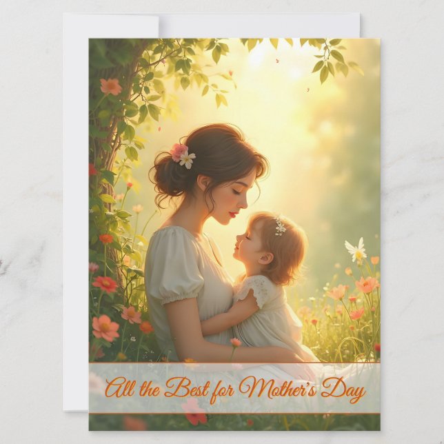 Gebt die mütterliche Liebe in blühendem Licht (Vorderseite)