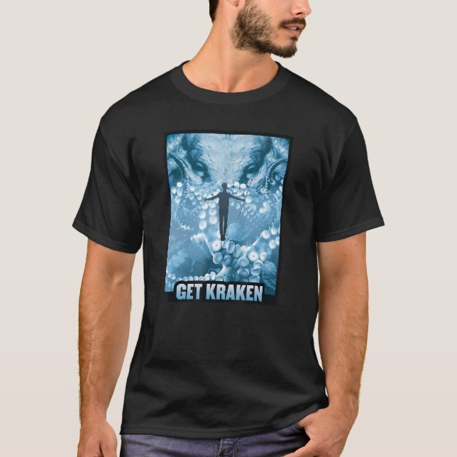 Gebt mir Kraken-Monster-Unterwasser-Kreatur-Oktopu T-Shirt (Vorderseite)